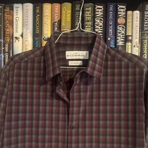 Mizzen and Main Men's Fall Shirt - Maroon, Black and Gray